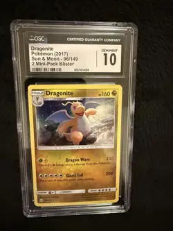 Pokemon Dragonite SM Base Set 96/149 Holo Rare 2017 CGC 10 2 Mini-Pack - Image 3