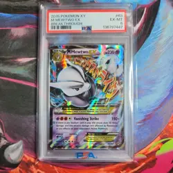 PSA 6 EX-MT 2015 Pokemon XY Breakthrough M Mewtwo EX 63 - Image 1
