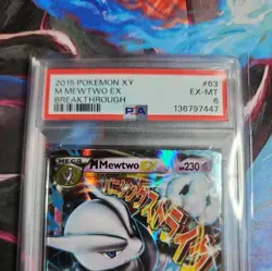 PSA 6 EX-MT 2015 Pokemon XY Breakthrough M Mewtwo EX 63 - Image 2