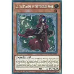 Yu-Gi-Oh Lo, the Prayers of the Voiceless Voice MP25-EN052 Prismatic Secret Rare - Image 1