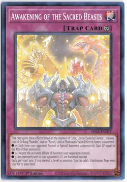 Yugioh - Awakening of the Sacred Beasts SDSA-EN035 1st Edition - Structure Deck: - Image 1