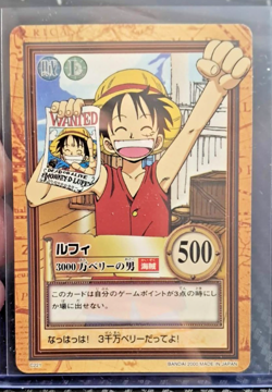 BANDAI One Piece Hyper Battle C221 LUFFY WANTED CREW SCARCE EARLY CARD - Image 1