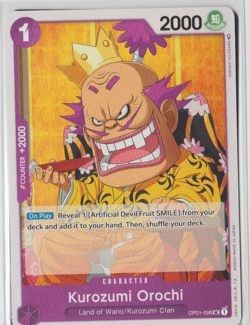 One Piece Card Game - 4x PRE ERRATA Kurozumi Orochi - OP01-098 - UC - NM - Eng - Image 1