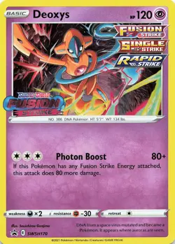 POKEMON Deoxys - (Prerelease) #SWSH170 Holo SWSH: Sword & Shield Promo Cards NM - Image 1