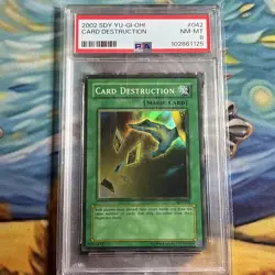 Yugioh Card Destruction Starter Deck Yugi SDY-042 Faded Misprint PSA 8 NM-MT - Image 2