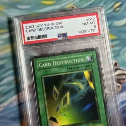 Yugioh Card Destruction Starter Deck Yugi SDY-042 Faded Misprint PSA 8 NM-MT - Image 4