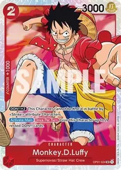 Monkey.D.Luffy OP01-024 SR Reprint (English) One Piece Card Game Premium Booster - Image 1