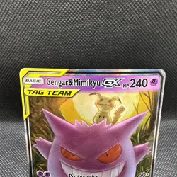 Pokemon TCG Gengar & Mimikyu GX Team Up Holo Ultra Rare Card 53/181 - Image 2