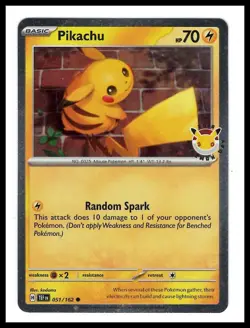 Pikachu 051/162 2026 Pokemon Day - 30th Anniversary Stamped Promo Card (NM) - Image 1