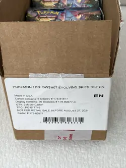Evolving skies Empty Booster box case no cards just boxes 2021 not sealed - Image 3