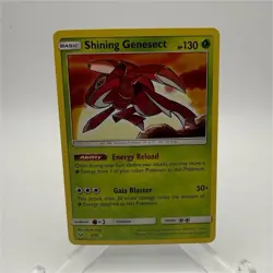Pokemon Shining Genesect Shining Legends Shiny Holo Rare Card 9/73 Basic 130 HP - Image 1