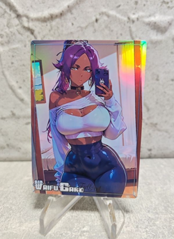 Yoruichi Trading Card Waifu Goddess Story Anime Girl holo Karte Manga Full Art - Image 1