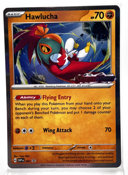 Hawlucha Holo SVP 007 Pokemon Card Black Star Promo Scarlet & Violet Stamped - Image 1