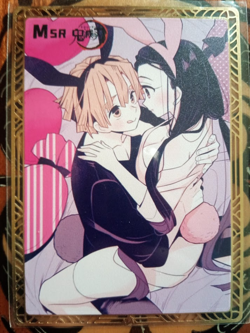 Demon Slayer Nezuko Gold Metal Card Shes My Waifu Zenitsu Goddess Story MSR - Image 1