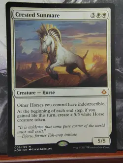 Crested Sunmare - MTG Hour of Devastation - Lightly Played - Regular - English - Image 1