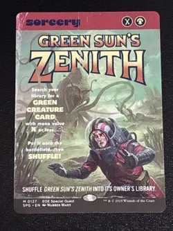 MTG Edge of Eternities Special Guests Green Sun's Zenith Borderless 0127 Mythic - Image 1