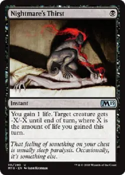 Nightmare's Thirst uncommon 4x M19 Core set 2019 MTG Magic The Gathering 4x - Image 1