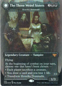 MTG: Innistrad: Crimson Vow: Foil The Three Weird Sisters: LP Condition - Image 1