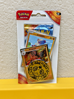 Pokemon Surging Sparks Hisuian Arcanine Checklane Blister Booster Pack Sealed - Image 1