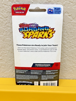 Pokemon Surging Sparks Hisuian Arcanine Checklane Blister Booster Pack Sealed - Image 2