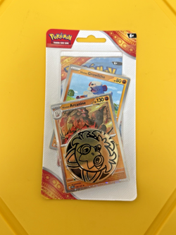 Pokemon Surging Sparks Hisuian Arcanine Checklane Blister Booster Pack Sealed - Image 3