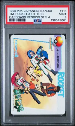 PSA 9 2026 CERT POIP 14 TM. ROCKET & OTHERS 1998 POKEMON JPN BANDAI CARDDASS 115 - Image 1