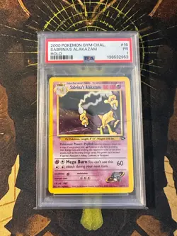 Pokemon Sabrina's Alakazam 16/132 Gym Challenge Holo Vintage PSA 1 - Image 1
