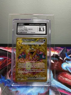 Charizard EX Hyper Rare Pokemon TCG Obsidian Flames 228/197 CGC 8.5 - Image 1