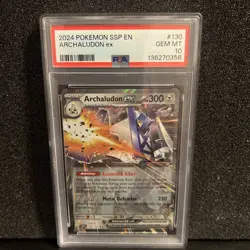 Archaludon ex 130/191 - S&V: Surging Sparks Double Rare - Pokemon TCG PSA 10 - Image 1