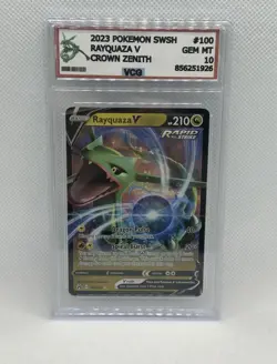 2023 Rayquaza V 100/159 - Pokemon SWSH Crown Zenith - VCG 10 - NO PSA/ NO BGS - Image 1