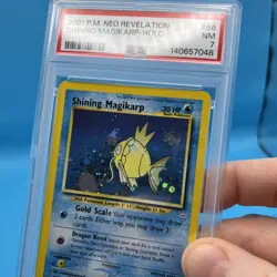 2001 POKEMON NEO REVELATION #66 SHINING MAGIKARP HOLO PSA 7 - Image 3