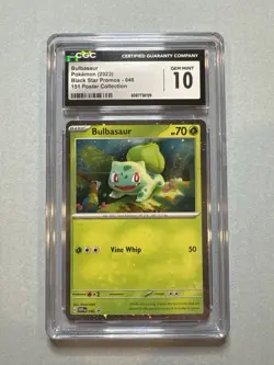 2023 Bulbasaur #46 Pokemon 151 Poster Collection CGC 10 Gem Mint - Image 1