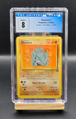 Pokemon Rhyhorn 1999 Jungle 61/64 CGC 8 - Image 1
