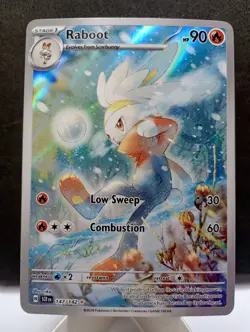 Pokemon TCG: Raboot #147/152 Stellar Crown Illustration Rare Holo - Image 1