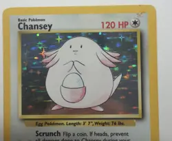 Chansey – Base Set – 3/102 – Holo Rare – LP – Vintage Pokemon Card - Image 2