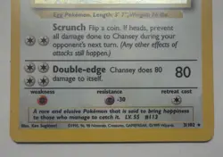 Chansey – Base Set – 3/102 – Holo Rare – LP – Vintage Pokemon Card - Image 3