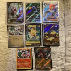 Pokemon Card lot Holo Rare Full Mewtwo V Tympole Mela Jolteon V Helioptile Tepig - Image 1