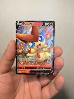 Victini v 021/163SWSH05: Battle Styles Holo Pokemon Card TCG - Image 1