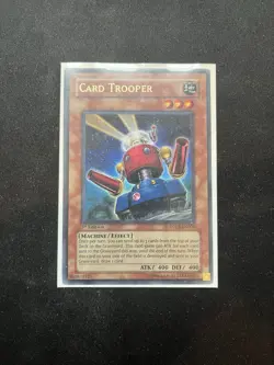Yugioh Card Trooper DP03-EN009 Ultra Rare 1st Edition Damaged - Image 1
