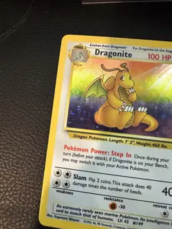 Pokemon TCG Dragonite Holo Rare Card 4/62 Fossil MP+ Condition - Image 5