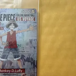 One Piece Monkey.D.Luffy [College Basketball US Voyage] P-055 Promo Card E AL2 - Image 4