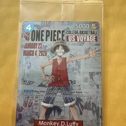 One Piece Monkey.D.Luffy [College Basketball US Voyage] P-055 Promo Card E AL2 - Image 5
