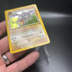 1999 Aerodactyl Fossil 1/62 Holo Rare Vintage Pokemon TCG Card MP - Image 3
