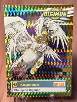 1999 Digimon EXCLUSIVE PREVIEW - Angemon #43 - Card 33/34 Silver Prism Champion - Image 1