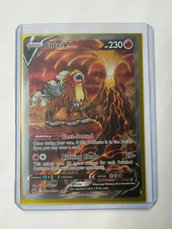 Pokemon Entei v Holo Ultra Rare TCG Card Crown Zenith Galarian Gallery GG36/GG70 - Image 1