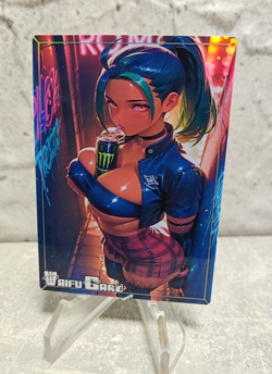 Nemona Trading Card Waifu Goddess Story Anime Girl holo Karte Manga Full Art - Image 1