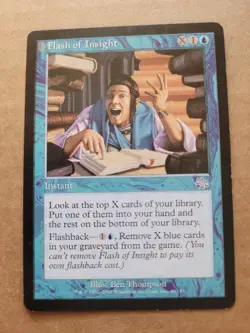 Flash of Insight Magic MTG Judgment Blue Uncommon English PLAYED BULK DISCOUNT - Image 1