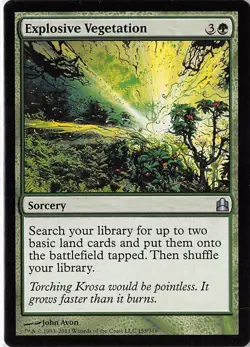 Explosive Vegetation *Uncommon* Magic MtG x1 Commander SP - Image 1