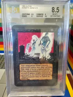 1993MTG Alpha ANIMATE DEAD BGS 8.5 NM-MT+ - Image 1
