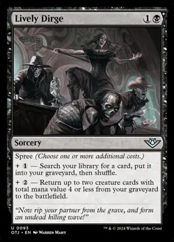 Magic: The Gathering Lively Dirge OTJ #0093 FOIL - Image 1